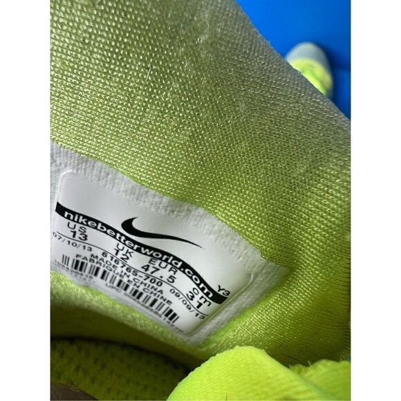 Nike Air Flightposite Exposed Volt/Photo Blue 616765-700 Men’s Size 13 No laces - Picture 5 of 6